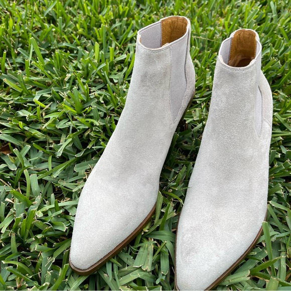 - RAG & BONE Razor Light Grey suede leather Chelsea boot size 37 - Picture 6 of 14